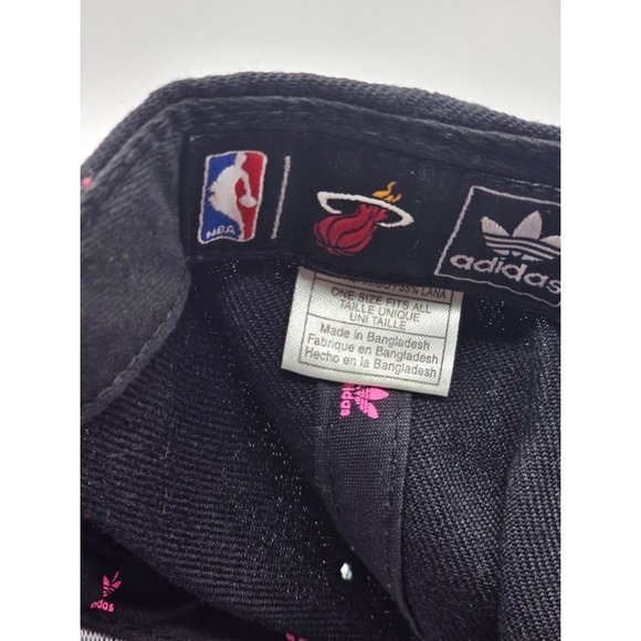 Miami Heat Hat Snapback Adidas NBA Pink Brim Cap Ball Cap One Size Hat - Picture 7 of 8